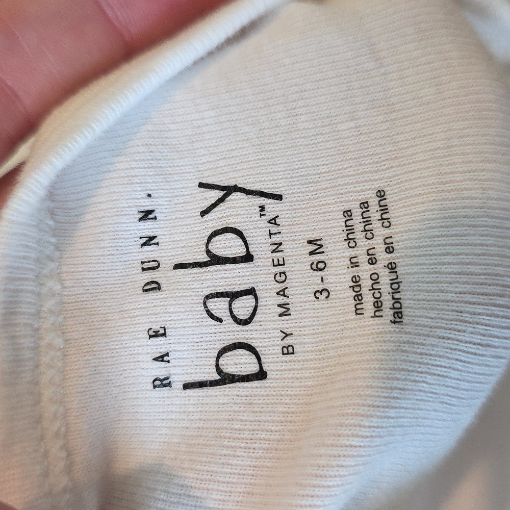 Rae Dunn Baby By Magenta White "Milk Monster" Onesie Size 3-6months - Picture 3 of 5